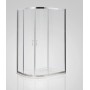 Domino semicircular shower cabin 80x120 click BP, opaque glass