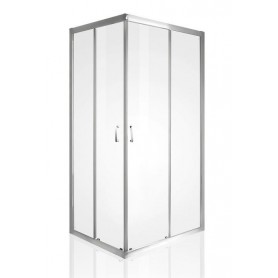 Domino shower cubicle rectangular 80x100 click KP, transparent glass 6 mm