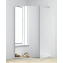 Shower wall 100x200 "Walk in" mirror effect chrome profile, transparent glass 8 mm