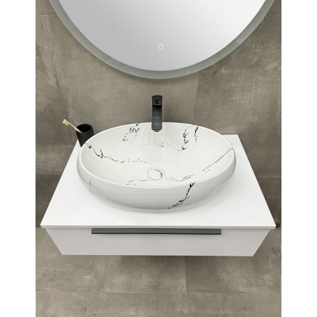 Bonnie ceramic countertop washbasin 590x410x160 mm