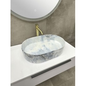 Nancy ceramic countertop washbasin 510x340x120 mm