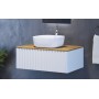 Amarilis cabinet - base for sink W85, body white matt, front and decorative sides white without cut-out