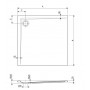 Shower tub Adam 80x80/O with liner, without siphon