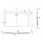 Shower bathtub Adam 100X90 without lining, without siphon