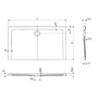 Shower tub Adam 120X80 without lining, without siphon