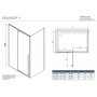 TK Magala 80100 chrome rectangular shower cabin 80x100x195 cm