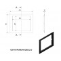 Decorative frame for fireplace insert type Antek and Maja Deco dimensions
