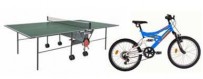 Bicycles, table tennis and other sports equipment